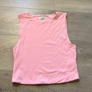 Aritzia Babaton Daisy Pink Contour Muscle Tank